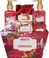7tlg Pflegeset Damen Beauty Geschenk Set - Rosen- und Veilchen Duft Geschenkkorb