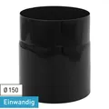 Rauchrohr / Ofenrohr Emaille 150mm - 150mm Schwarz D150 Kaminrohr Rohr