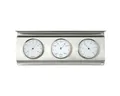 Fischer Barometer Außenwetterstation horizontal, Edelstahl Innenwetterstation