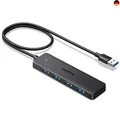 UGREEN 4-Port USB 3.0 Hub mit 60cm Kabel, USB Verteiler 5Gbps USB