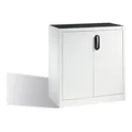 C+P Werkzeug-Beistellschrank mit Drehtüren, innen 1 Boden, H1000xB930xT500mm Front Lichtgrau Korpus Lichtgrau