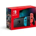 Nintendo Switch Konsole, mit verbesserter Akkuleistung, Farbe Neon-Rot/Neon-Blau - Bunt