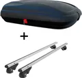 Dachbox VDPCA320 320Ltr carbonlook + Alu Relingträger VDP004XL kompatibel mit für Mercedes M-Klasse W163 98-05