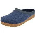 Haflinger Damen Pantoffel Hausschuh Grizzly Torben Wollfilz 713001, Größe:39 EU, Farbe:Blau - Blau - 39