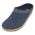 HAFLINGER Grizzly Torben Filzclog Hausschuh aus reinem Wollfilz Jeans, Gr. 39
