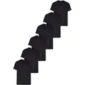 T-Shirt FRUIT OF THE LOOM "sechs Stück in unterschiedlicher Farbkomination", Herren, Gr. M (48/50), schwarz, Single Jersey, Obermaterial: 100% Baumwolle, unifarben, Basic, schmal normal, Rundhals, Shirts T-Shirt, mit Rundhalsausschnitt