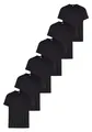 T-Shirt ", sechs Stück in unterschiedlicher Farbkomination", (Packung, 6 tlg 6er-Pack), mit Rundhalsausschnitt, Gr. M (48/50), black