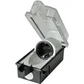 Interbär 9015-001.01 Aufputz-steckdose Abschließbar Ip44 Schwarz, Transparent