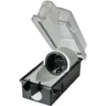 interBär 9015-001.01  Aufputz-Steckdose  abschließbar IP44 Schwarz, Transparent