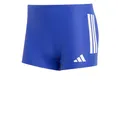 adidas Men's 3 Stripes Swim Boxers, semi Lucid Blue/White, 34