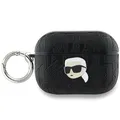 CG Mobile Karl Lagerfeld KLAP2PGKIPK Hülle für AirPods Pro 2 (2022/2023) Schwarz Monogram Karl Head