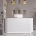 Geschäft Salon Empfangstisch Theke Tresen Kasse Laden Weiß 120*60cm 【B Tiaowen 120】 - Weiß