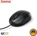Hama MC-100 Maus USB Optisch 1000 DPI rechts Schwarz - Mäuse rechts, Optisch