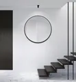 Talos Wandspiegel, dekorativer runder Spiegel mit Aluminiumrahmen, Ø 120 cm
