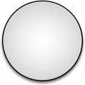 DSK Design Wandspiegel Silver Globo Ø 100 cm Schwarz Matt Rund