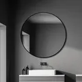 Talos Black OROS Spiegel rund Ø 100 cm – Runder Wandspiegel in matt schwarz – Badspiegel mit hochwertigem Aluminiumrahmen – Moderner Badezimmerspiegel für stilvolle Akzente in Ihrem Zuhause