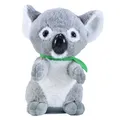 Kögler 76918 - Labertier Koala Travis, ca. 18 cm groß, nachsprechende Plüschfigur mit Wiedergabefunktion, plappert Alles nach und bewegt Sich, Grau