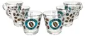 6er Set Cremona Glas-Espressotasse m. Henkel 60ml blau Becher