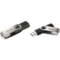 hama USB 2.0 Speicherstick FlashPen "Rotate", 128 GB Datentransferrate: 6 MB/Sek., aus Kunststoff / Metall, - 1 Stück (108071)