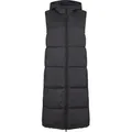 URBAN CLASSICS Steppweste Urban Classics Ladies Long Hooded Puffer Vest schwarz L (40/42)