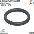 32 mm O-Ring PPE Klemm Verbinder Kupplung NBR schwarz DVGW KIWA WRAS