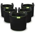 Pflanzsack Set 5x20L Pflanzbeutel Gartentopf Blumensack aus Filz mit Griffen
