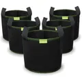 Pflanzsack 20L Set 5 Stück Gartentopf Blumen Gemüse robust Tragbar