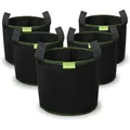 Pflanzsack 20L Set 5 Stück aus Vliesstoff mit Griffen für Tomaten Gemüse Blumen