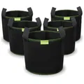 5 Stück 20L Stofftopf Set für Gemüse und Blumen – Mobil & Langlebig mit Griffen