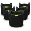 Pflanzsack Set, 5 Stück, 20L, Filzstoff, mit Griffen, für Tomaten, Gemüse