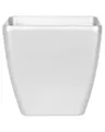 Silberner Blumenkübel glänzend Steingemisch 50x50x48 cm Astras
