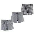 ADAM JEANS Webboxer Gewebte Boxershorts American Unterhosen Herren Boxershorts Kariert (3-St., 3er Set, 6er Set, 12er Set) Web Boxershorts Herren lockere Boxershorts Herren weit Männer Boxer schwarz XL