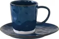 Tasse mit Untertasse INTERIORS blue blau 250ml aus Porzellan Easy Life WA