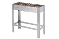 METRO Professional Holzkohlegrill Karasu, Edelstahl, 31 x 81 x 80 cm, rechteckig, mit 12 Edelstahlspießen, silber