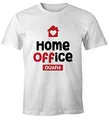 MoonWorks® Herren T-Shirt AufdruckHome-Office Outfit Arbeit zuhause Fun-Shirt Büro Spruch lustig weiß XXL