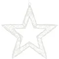 Ecd Germany Led-weihnachtsstern 38 Cm Mit 960 Warmweißen Leds Und Timer, Innen/außen, Ip44 Wasserdicht, Leuchtstern Aus Metall, Led Drahtstern Zum Aufhängen Für Weihnachten, Weihnachtsdeko Fensterdeko