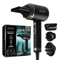 REVAMP Enigma Precision Ionen Föhn - digitaler intelligenter Motor für schnelles Trocknen - Leichter Föhn, geräuscharm, Kaltstufe - 4 magnetische Aufsätze für professionelles Styling