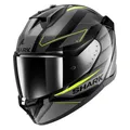Shark, Integraler Motorradhelm D-SKWAL 3 SIZLER Black / Grey / Yellow Kay, XL