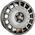 4x OZ RALLY RACING Dark Graphite + Silver Lettering 8x17 ET25 4x108