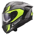 LS2, Integraler Motorradhelm CHALLENGER II VIPER Grey H-V Yellow, 3XL