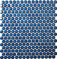 Mosani Mosaikfliesen Knopfmosaik LOOP Rundmosaik dunkelblau kobalt Wand Küche Dusche