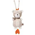 Fehn Spieluhr Baby fehnNatur Einschlafhilfe Teddybär aus Baumwolle aus biologischem Anbau - Melodie Schlaf Kindlein Schlaf - Babyspielzeug für Unterwegs und Zuhause - Musikspielzeug für Babys
