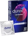 durex Kondome Intense, 10 St., Mit Noppen, Rippen & viel Desirex-Gel für zusätzliche Stimulation, anatomische Easy-On-Form