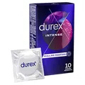 Durex Intense Kondome – Gerippt und genoppt, mit stimulierendem Gel (10 Stück)