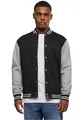 Urban Classics Herren 2-Tone College Sweatjacket, Blk/Gry, M, TB207