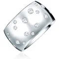 Rafaela Donata Ring Edelstahl verziert mit Kristallen von Swarovski® in Silber 50 Damen 
