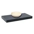 Naturel Dolce Waschtischplatte ohne Waschbecken 100x8x50 cm schwarz matt DO10050BL