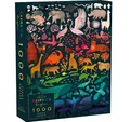 Elena Essex Puzzle 1000 Teile - Rainbow Kingdom/Puzzle für Erwachsene/Puzzle 1000 Schwarz/Pride Tier Farbverlauf/Größe 70 x 50 cm