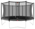 BERG Trampolin Favorit Regular 430 + Sicherheitsnetz Comfort Stahlrahmen Grau
