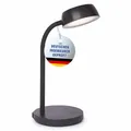 MAUL Schreibtischlampe LED MAULabby | Kleine Schreibtischlampe mit Standfuß | Moderne Tischlampe für Schreibtisch, Büro | Flexible LED Lampe mit 3000K warmweißem LED Licht | Schwarz